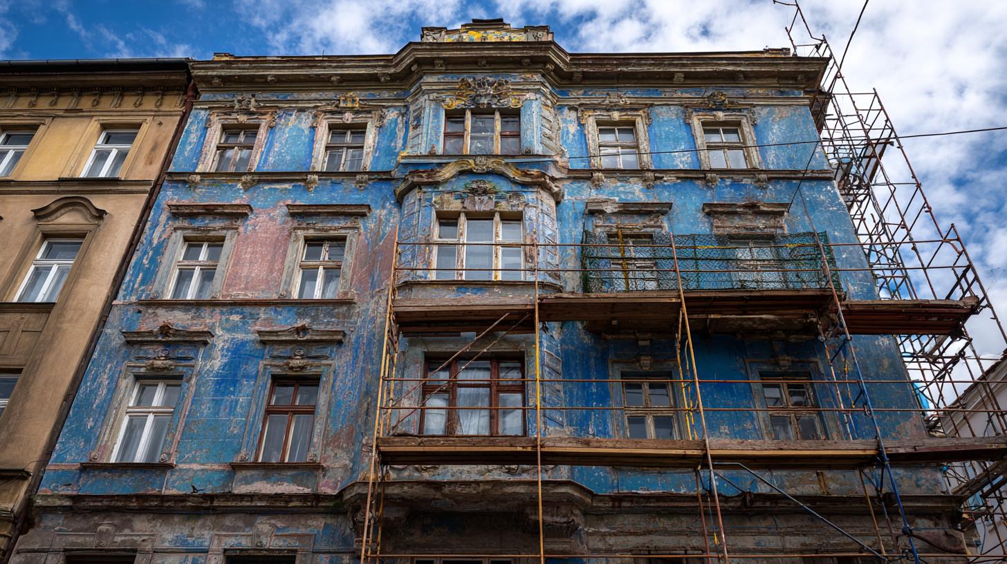 Rychlý návod k nátěr staré fasády (Havířov). Bezpečnost a plánování času