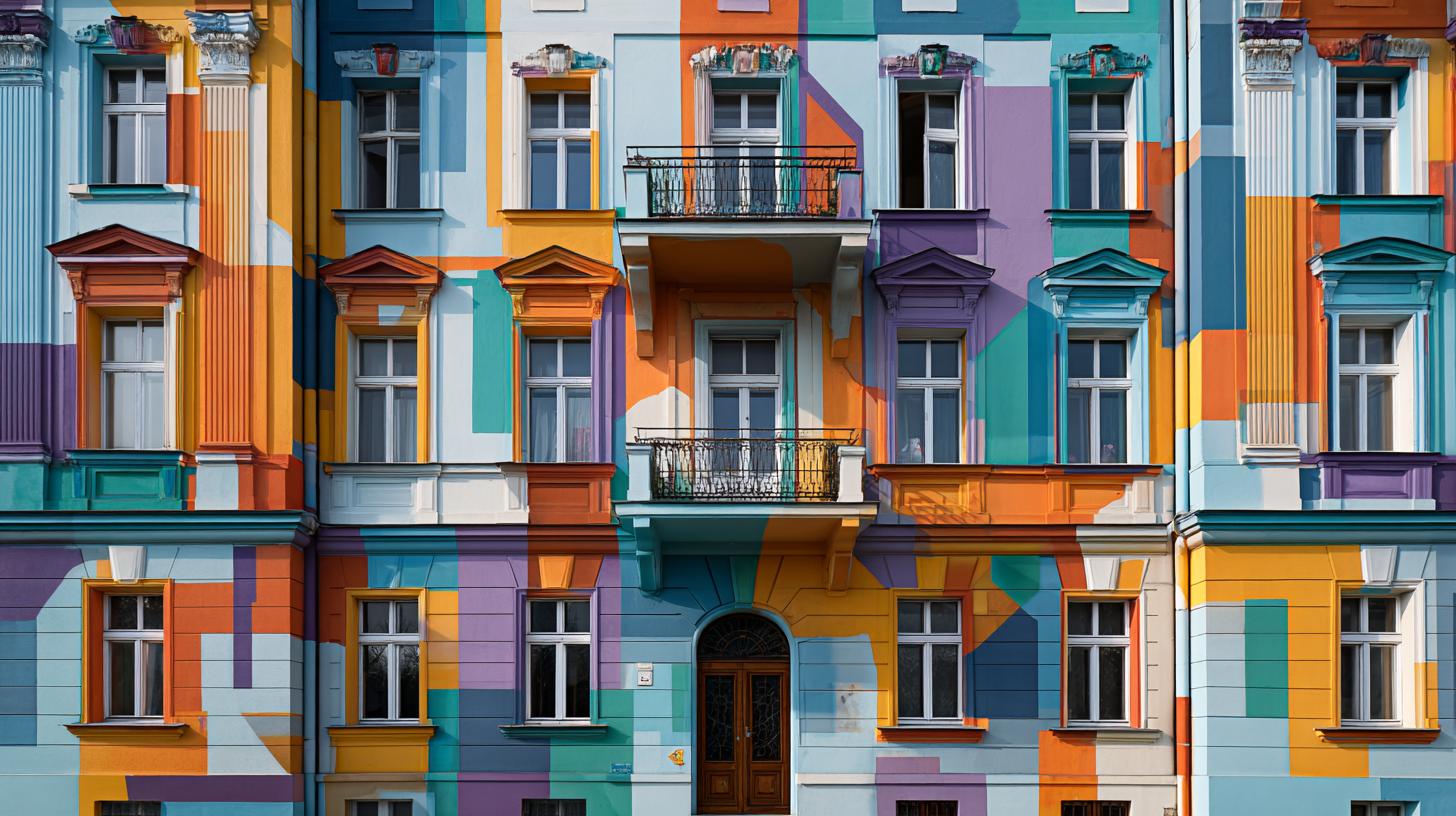 Kreativní nápady pro malování fasády (Mladá Boleslav). Geometrické vzory a čisté linie Kreativní nápady pro malování fasády (Mladá Boleslav). Geometrické vzory a čisté linie