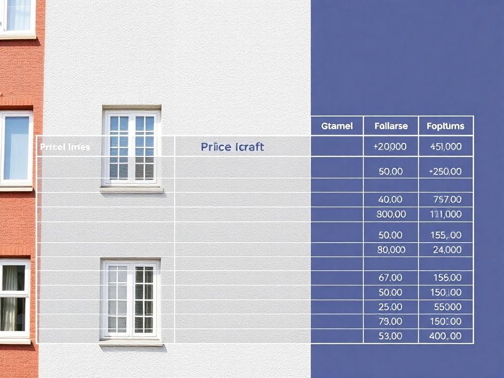 Kreativní nápady pro nátěry fasád ceník (Jihlava). Tabulka orientačního ceníku nátěrů fasád v Jihlavě