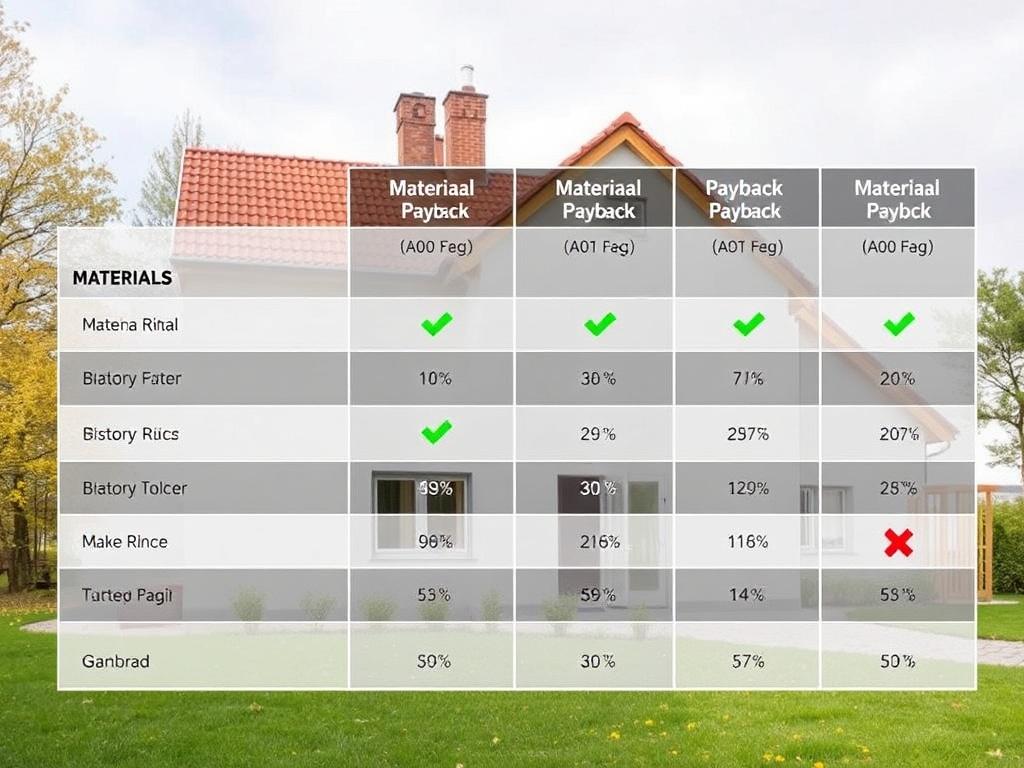 Aktuální novinky v oblasti úpravy rd (Kladno). Tabulka srovnání materiálů a návratnosti
