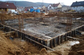 Detailní pohled na základové desky pro rd (Děčín)