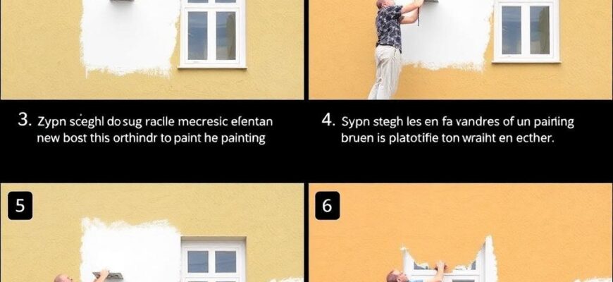 Postupy krok za krokem při malování na fasádu (Děčín)