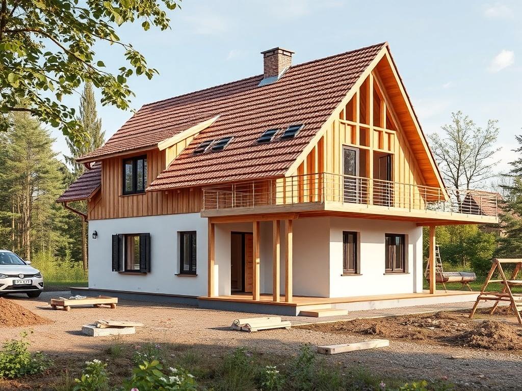 Detailní pohled na stavba rodinného domu (Olomouc). Rozpočet a financování