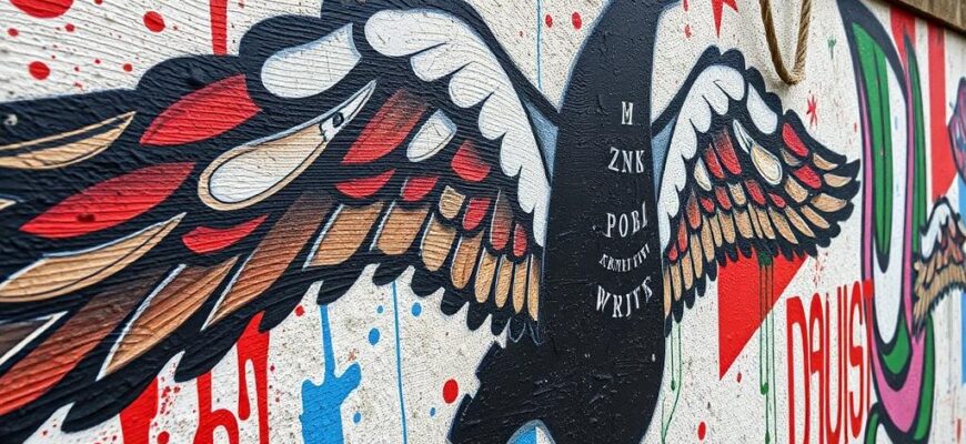 Detailní pohled na malování na venkovní zeď v Zlíně Detailní pohled na malování na venkovní zeď v Zlíně