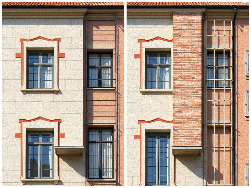 Detailní pohled na renovace fasád (Zlín). Analýza struktury a volba techniky