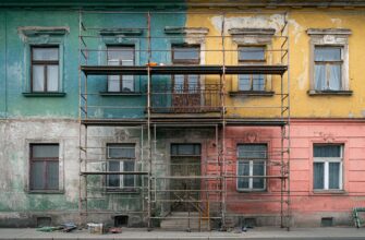 Postupy krok za krokem při malování na fasádu (Ostrava)