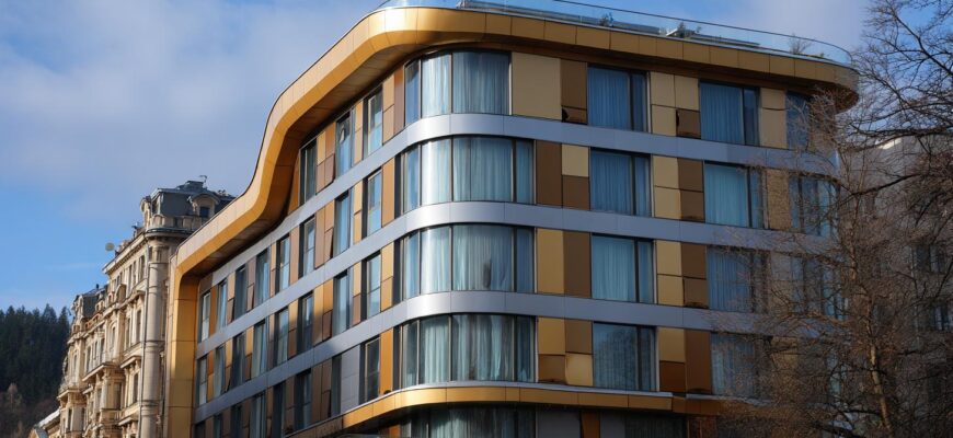 Detailní pohled na silikonový nátěr fasády (Liberec)