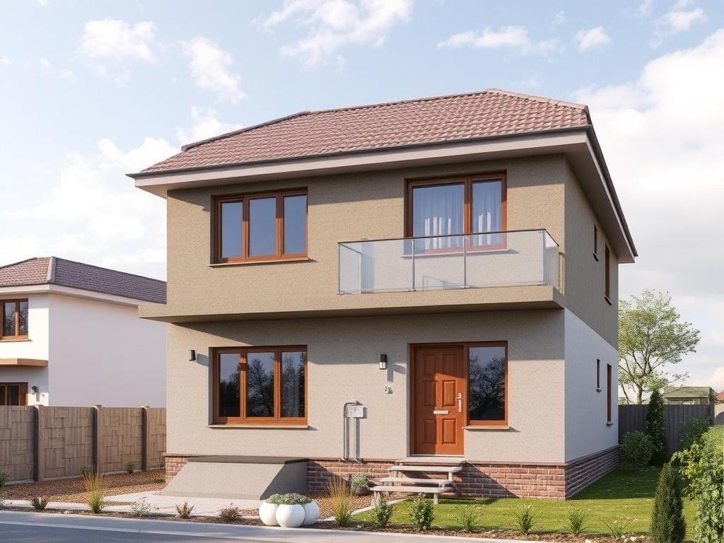 Postupy krok za krokem při dvojdomy na klíč (Děčín). 8. Fáze dokončovacích prací a fasády