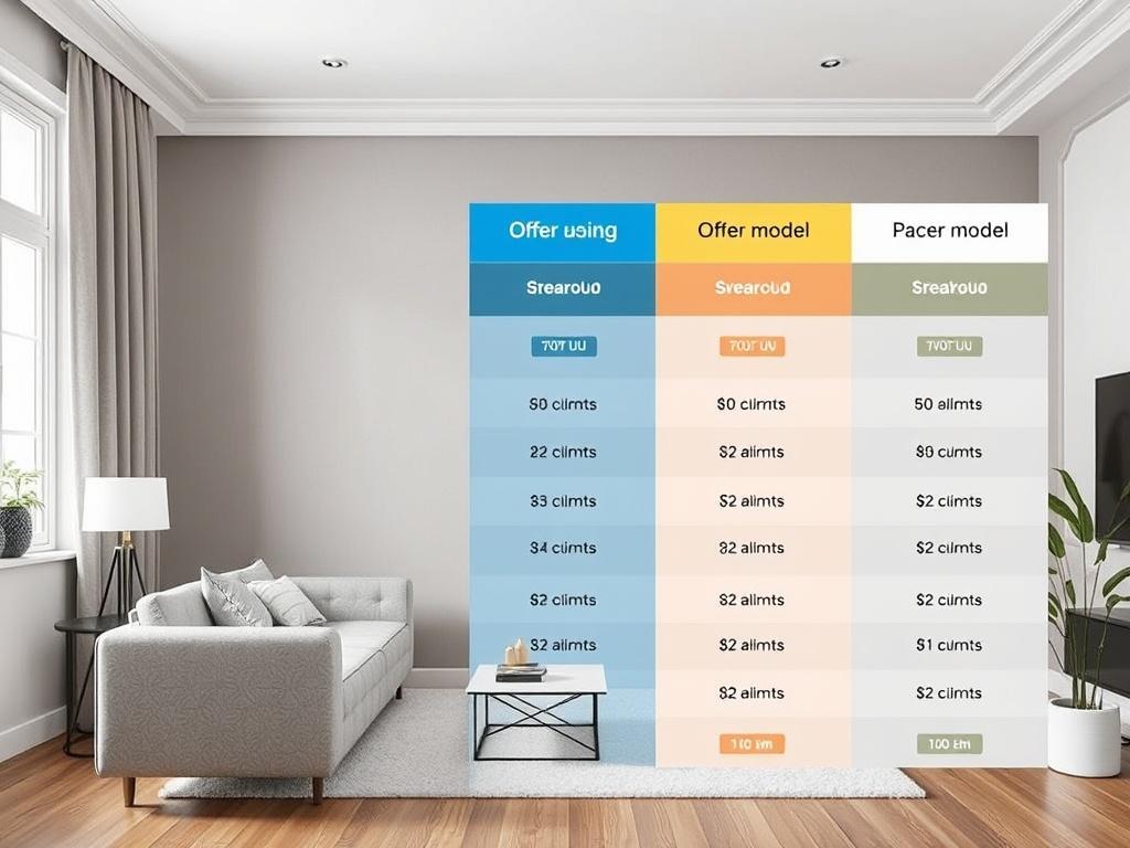 Moderní přístupy k cenám malování bytu (Přerov). Tabulka: Přehled modelů cenových nabídek