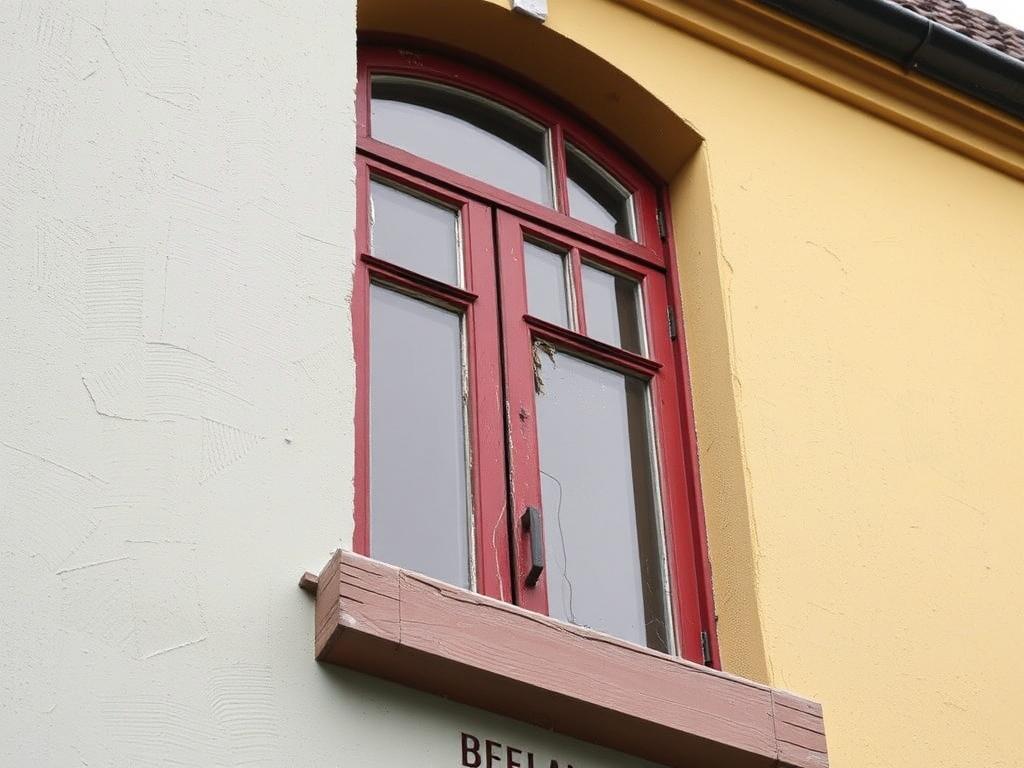 Detailní pohled na nátěr staré fasády (Frýdek-Místek). Proč je nátěr staré fasády v Frýdek-Místek důležitý