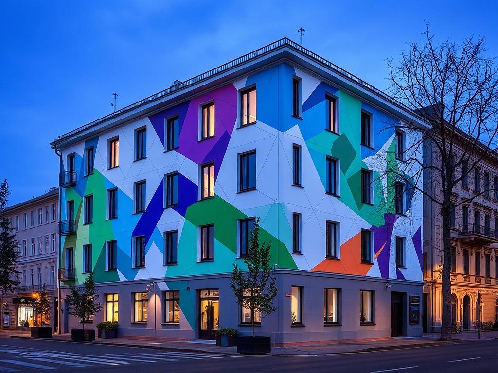 Inovativní řešení v rámci malování fasády (Chomutov). Estetika a urbanistický kontext