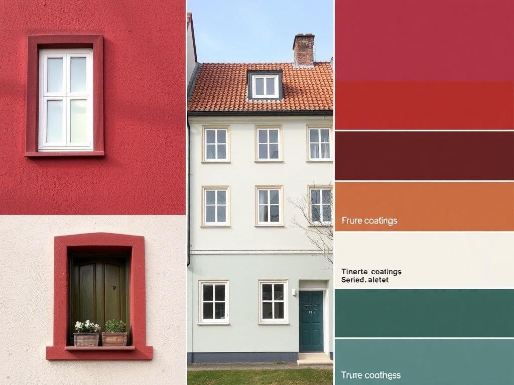 Inspirace pro nátěry fasád (Třinec). Příklady barevných palet pro typické domy Třince Inspirace pro nátěry fasád (Třinec). Příklady barevných palet pro typické domy Třince