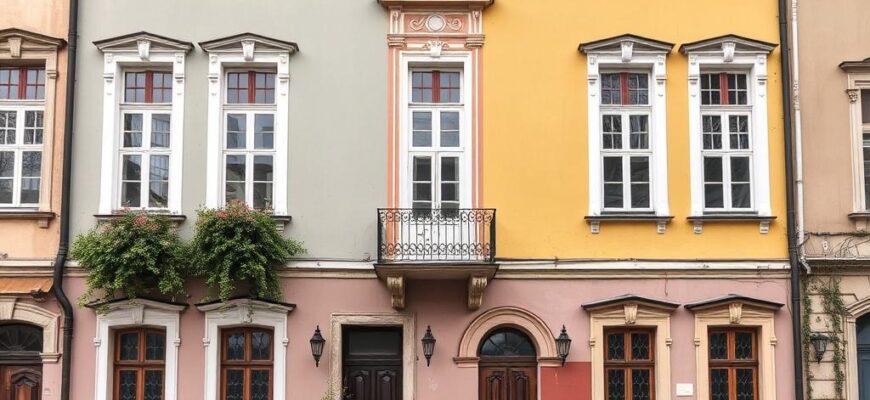 Inspirace pro nátěr staré fasády (Přerov)