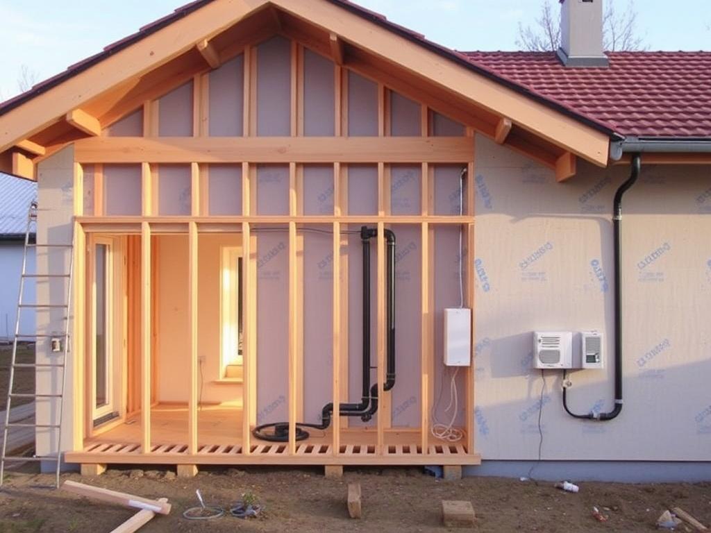 Postupy krok za krokem při nízkoenergetické domy (Zlín). Krok 7: Voda, odpad a elektroinstalace