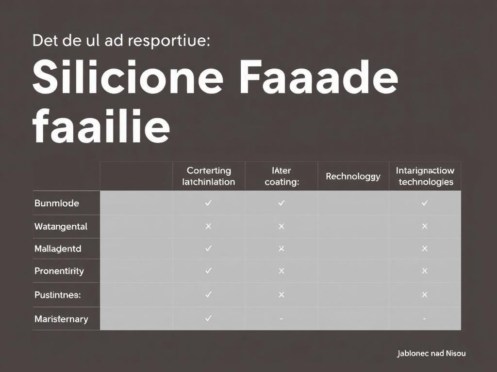 Užitečné poznatky o silikonový nátěr fasády (Jablonec nad Nisou). Tabulka: srovnání silikonového nátěru s jinými technologiemi
