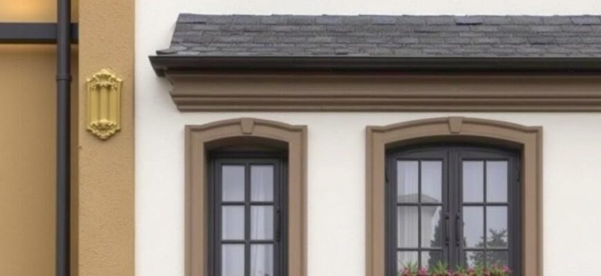 Detailní pohled na nátěr fasády cena (Přerov)