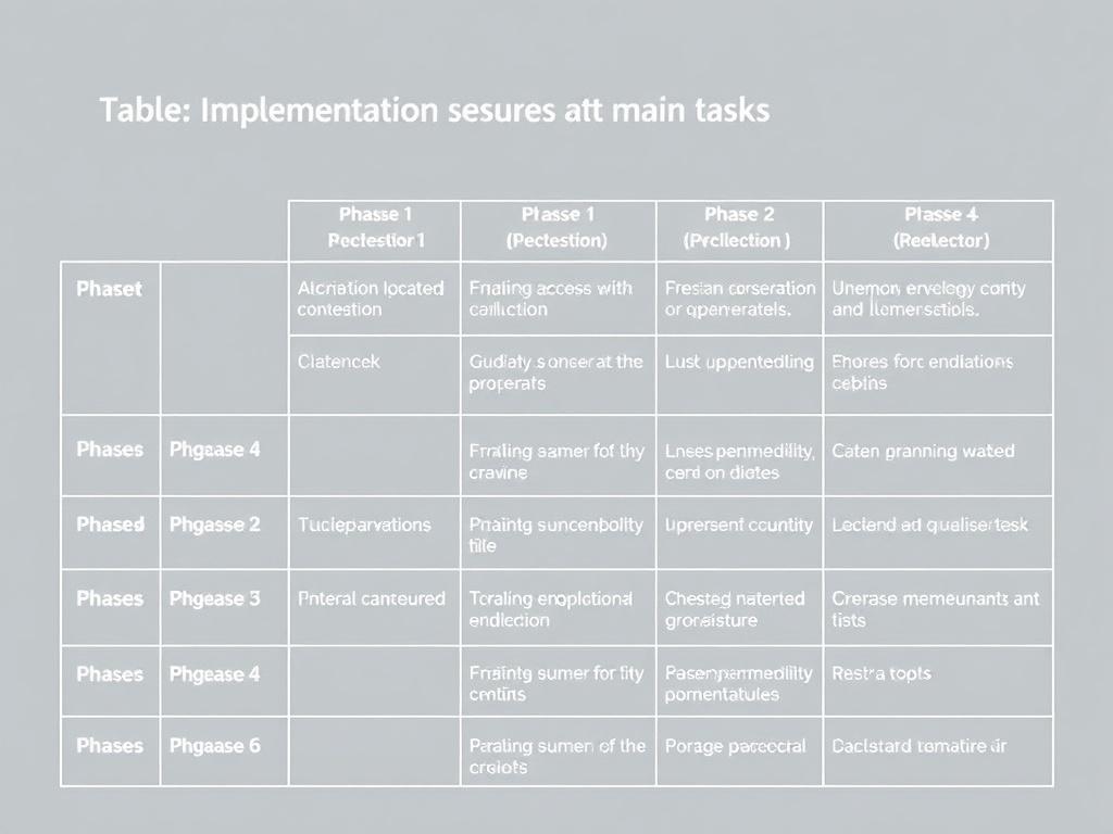 Profesionální rady pro půdní vestavby (Brno). Tabulka: Fáze realizace a hlavní úkoly