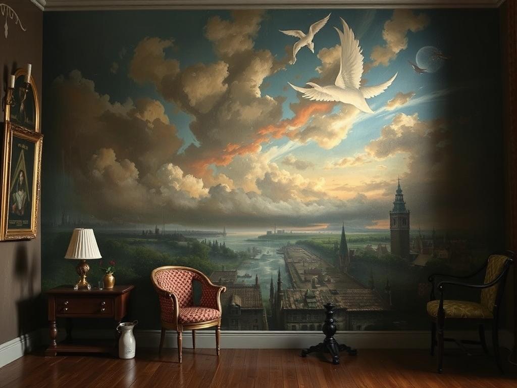 Detailní pohled na malování interiérů fotogalerie (Plzeň). Různé žánry a jejich odraz v malířství interiérů