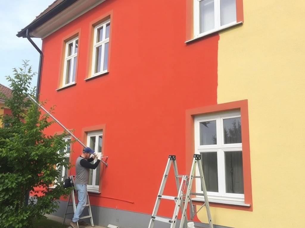 Ověřené zkušenosti s malování na fasádu (Jablonec nad Nisou). Postup prací krok za krokem pokračuje: praktické detaily a tipy