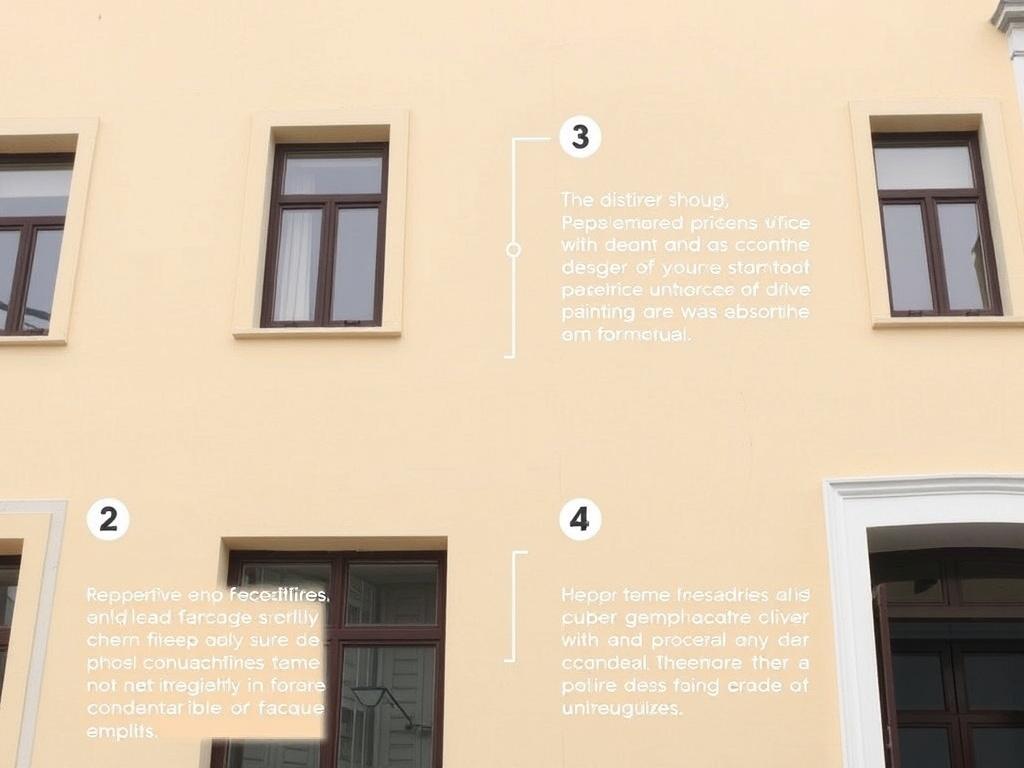 Postupy krok za krokem při ceník nátěru fasády (Havířov). Krok 4: Aplikační postup a časová osa