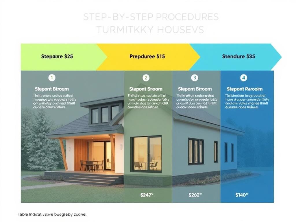 Postupy krok za krokem při moderní dům na klíč (Chomutov). Tabulka: Orientační rozpočet podle zóny a standardu Postupy krok za krokem při moderní dům na klíč (Chomutov). Tabulka: Orientační rozpočet podle zóny a standardu
