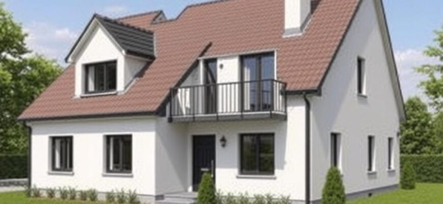 Detailní pohled na novy dum na klíč (Praha)