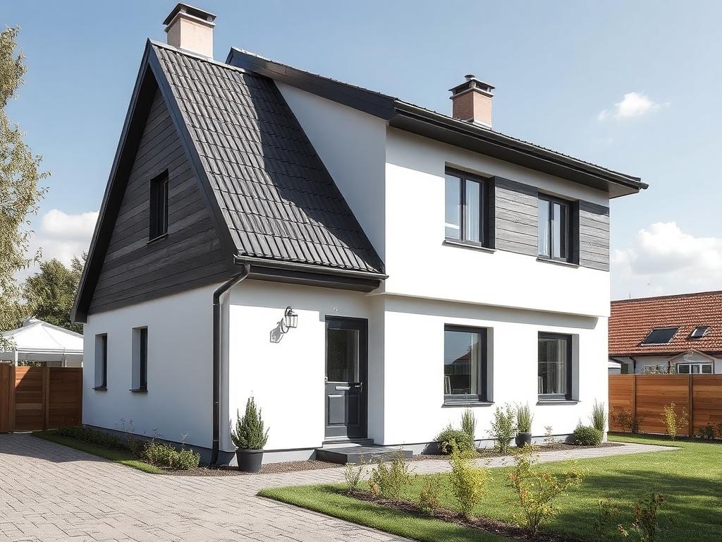 Detailní pohled na moderní dům na klíč (České Budějovice). Co znamená moderní dům na klíč v Českých Budějovicích