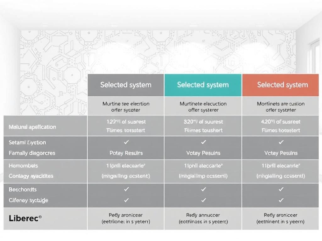 Moderní přístupy k sádrokarton práce (Liberec). Tabulka srovnání vybraných systémů
