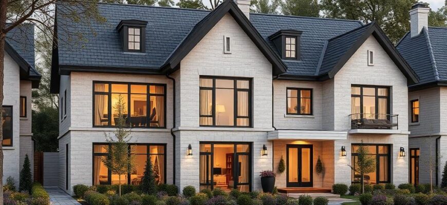 Detailní pohled na luxusní domy na klíč (Přerov)