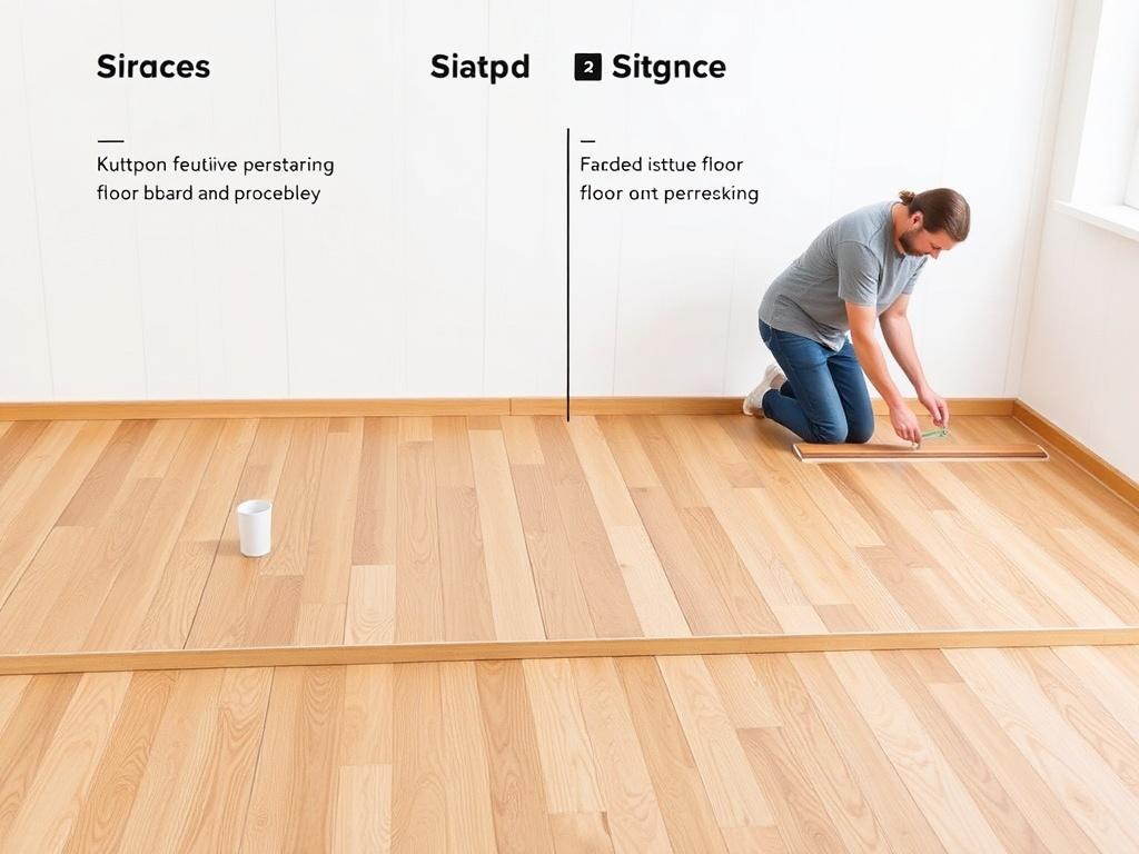 Postupy krok za krokem při montáž podlahy (Třinec). Montáž dřevěné podlahy