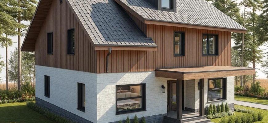 Detailní pohled na novy dum na klíč (Chomutov)