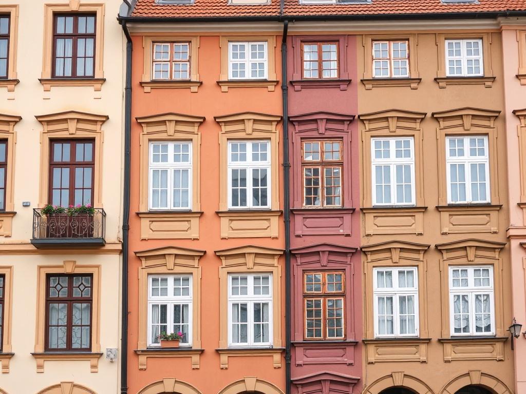 Kreativní nápady pro nátěry fasád panelových domů (Praha). Vytvořte si paletu: kreativní barevné kompozice pro Prahu