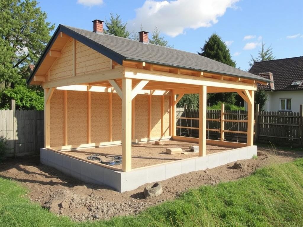 Praktický průvodce k stavba garáže (České Budějovice). Krok 2: Základy a nosná konstrukce