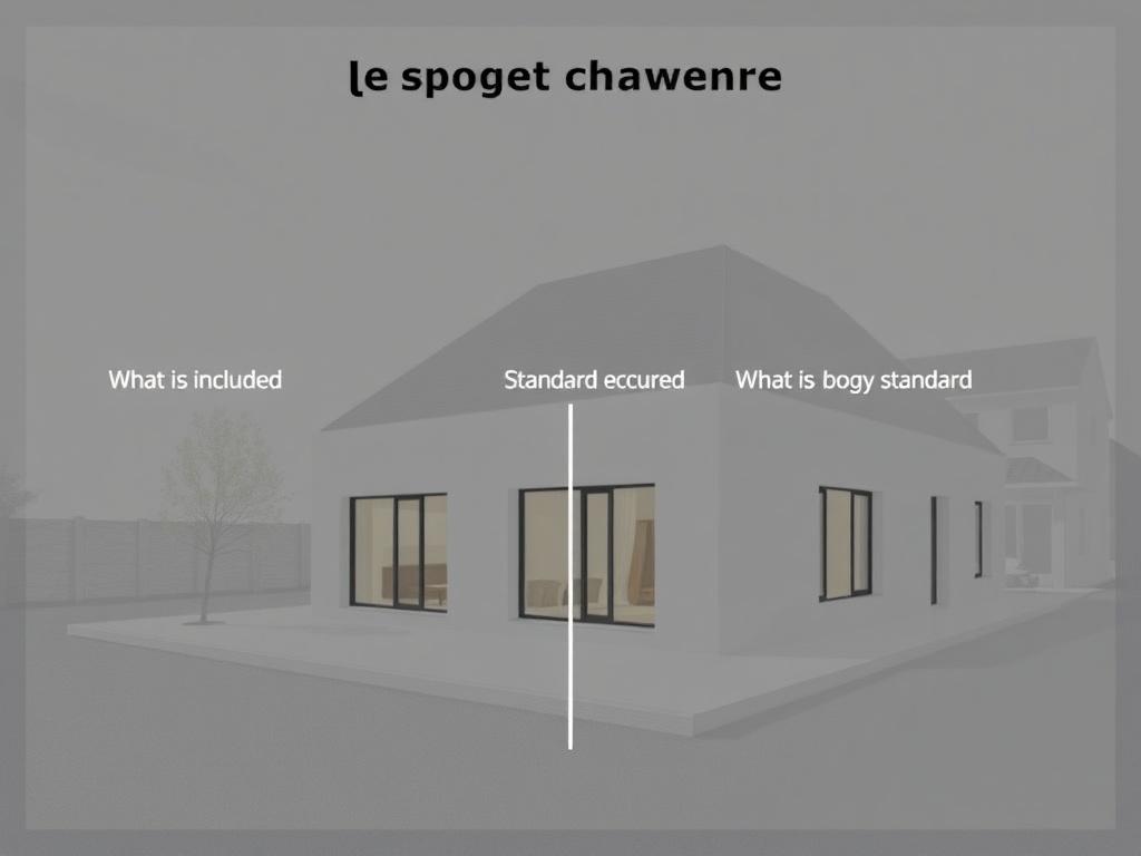 Co očekávat od moderní dům na klíč (Přerov). Ukázka jednoduché tabulky: co zahrnuje standard a co je nadstandard