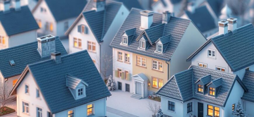 Detailní pohled na domy na klíč (Plzeň)