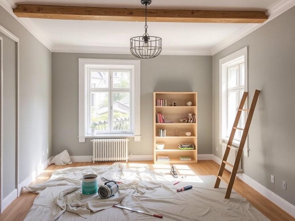 Postupy krok za krokem při malování interiérů fotogalerie (Teplice). Krok 3: Příprava prostoru a ochrana