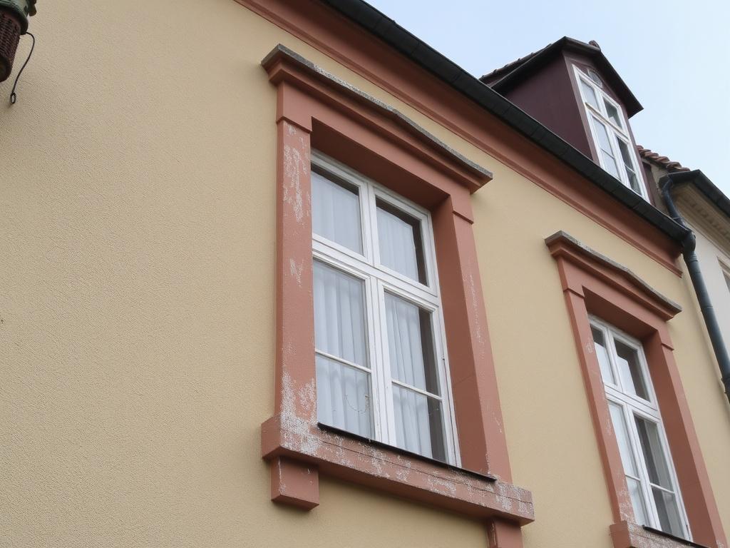 Kreativní nápady pro nátěr staré fasády (Mladá Boleslav). Příprava povrchu Kreativní nápady pro nátěr staré fasády (Mladá Boleslav). Příprava povrchu