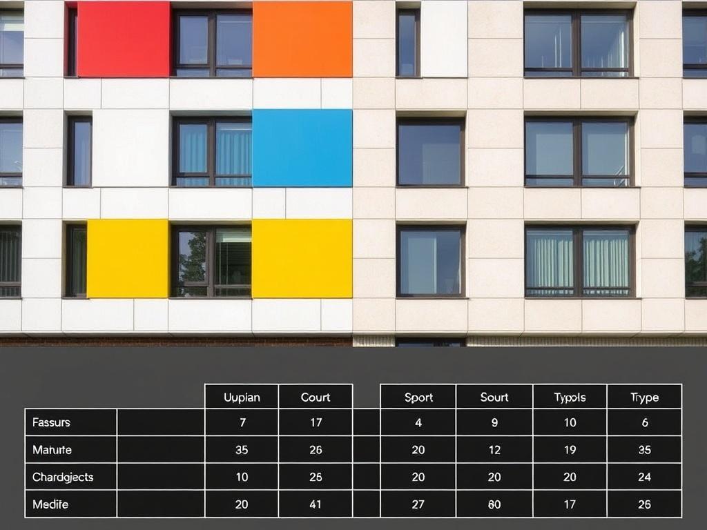 Moderní přístupy k nátěr fasády (Most). Tabulka: srovnání typů nátěrů vhodných pro Most