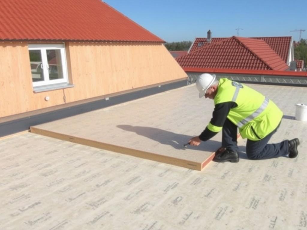 Postupy krok za krokem při izolace plochých střech (Opava). Krok 3: Uložení tepelné izolace Postupy krok za krokem při izolace plochých střech (Opava). Krok 3: Uložení tepelné izolace