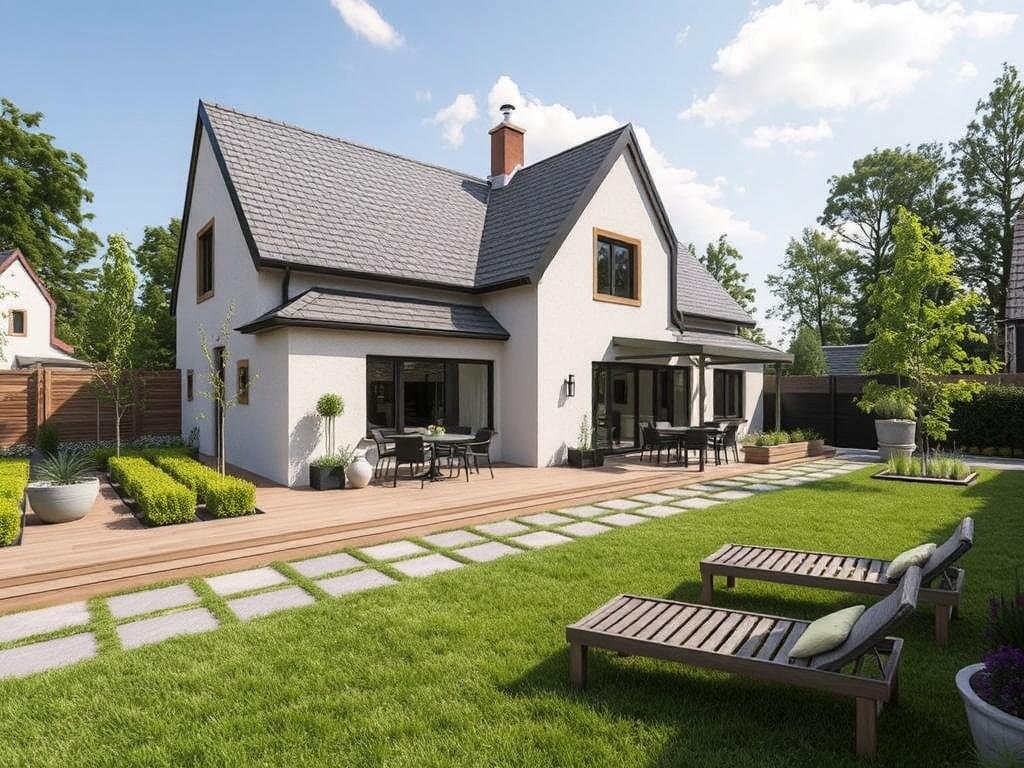 Kreativní nápady pro novostavba na klíč (Pardubice). Exteriér a krajina: zahrada a venkovní život pro novostavba na klíč Pardubice