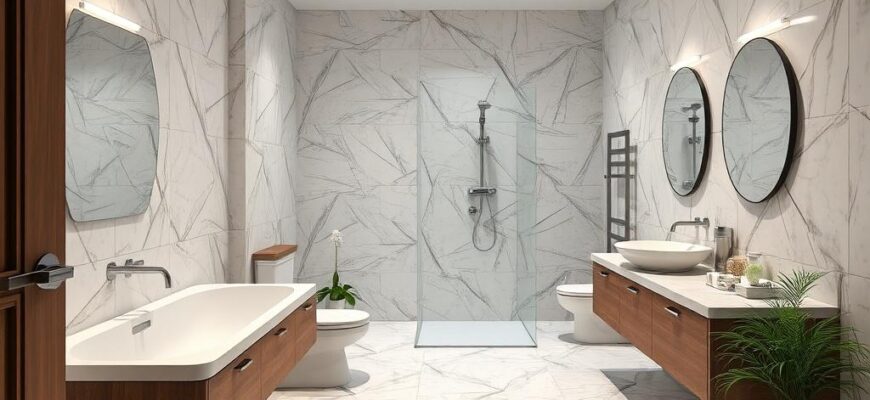 Detailní pohled na koupelny komplet (Kladno)