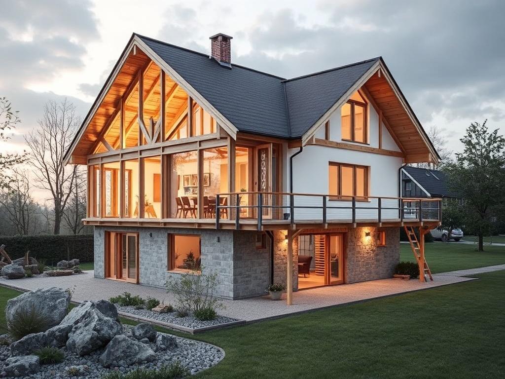 Detailní pohled na výstavba domu (Kladno). Energetická účinnost a budoucí provoz domu