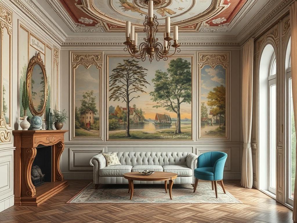 Detailní pohled na malování interiéru inspirace (Chomutov). Závěrečný pohled na inspiraci pro malování interiéru v Chomutově