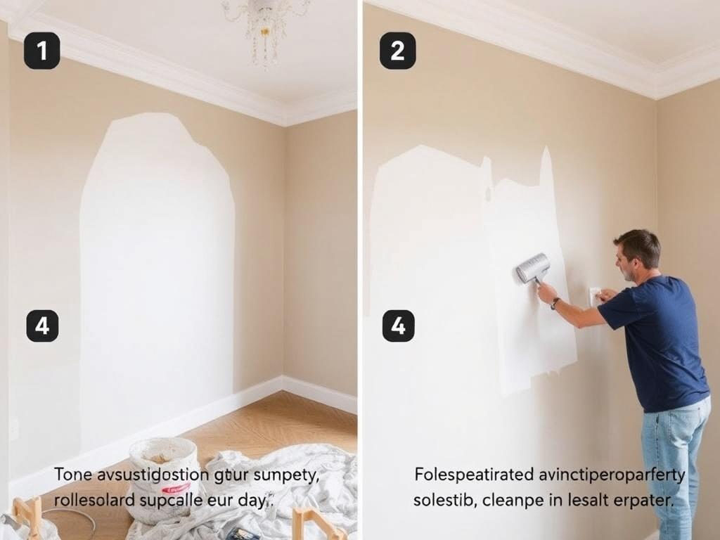 Postupy krok za krokem při malování interiérů fotogalerie (Teplice). Krok 4: Příprava povrchů – očištění, opravy a tmelení