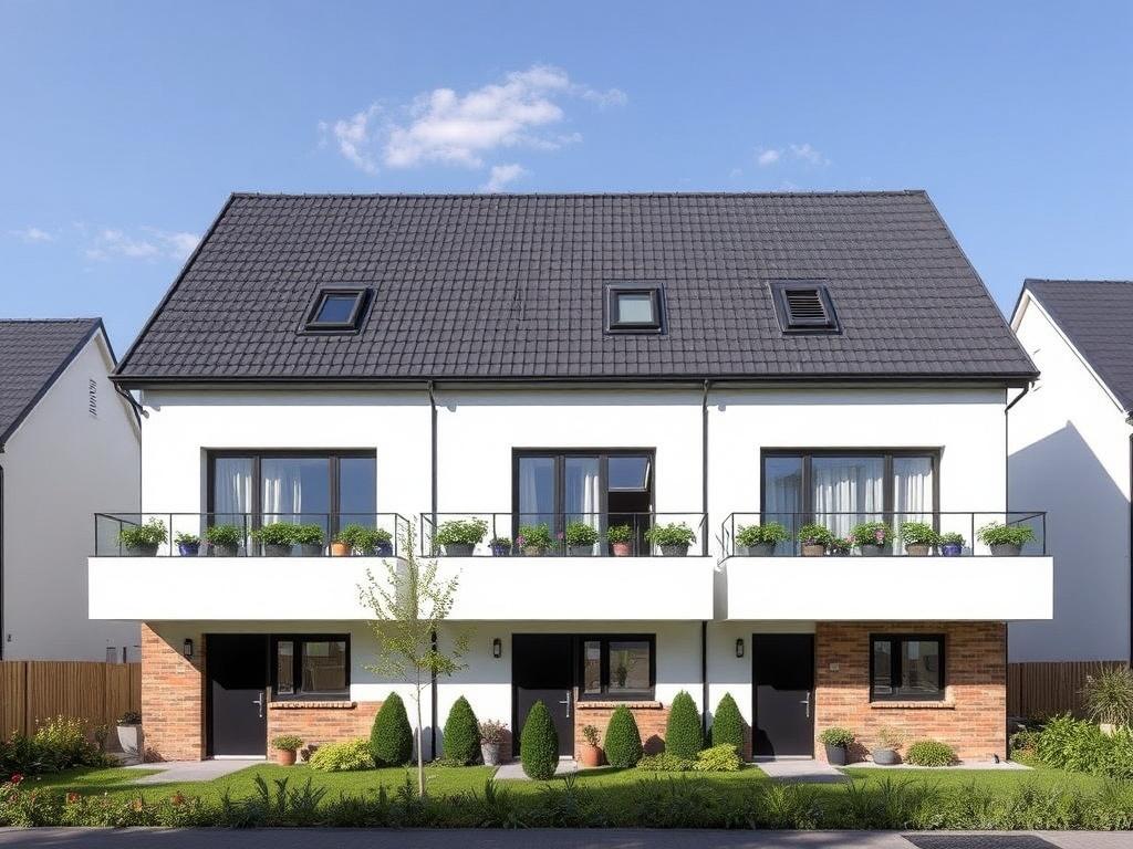 Kreativní nápady pro dvojdomy na klíč (Olomouc). Materiály a energetická efektivita