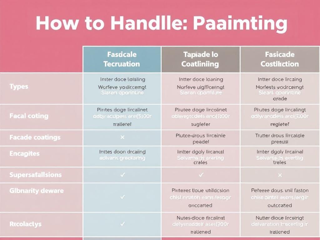 Jak zvládnout nátěr fasády (Třinec). Rychlá srovnávací tabulka: typy nátěrů pro fasádu a jejich vlastnosti