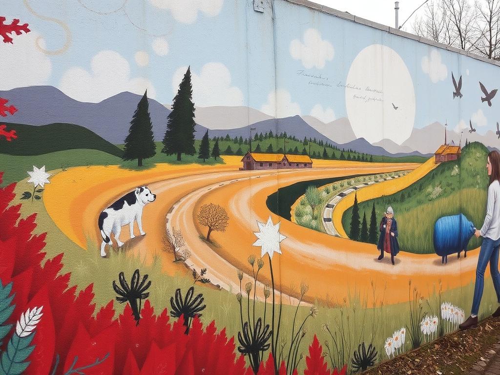 Detailní pohled na malování na venkovní zeď (Chomutov). Osobní zkušenost autora: cesta z inspirace k dílu