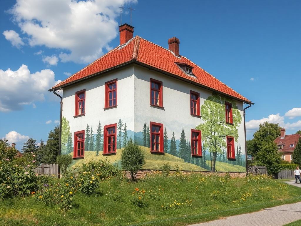 Kreativní nápady pro malování na fasádu (Kladno). Inspirace z místní krajiny a historie